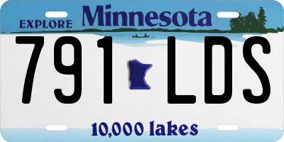 MN license plate 791LDS