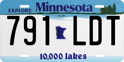 MN license plate 791LDT