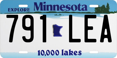 MN license plate 791LEA