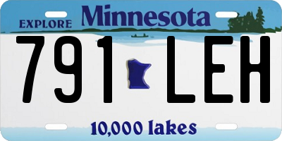 MN license plate 791LEH