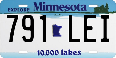 MN license plate 791LEI