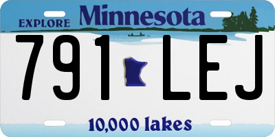 MN license plate 791LEJ
