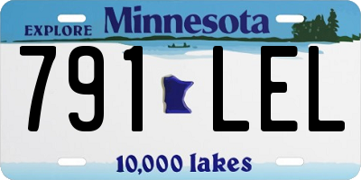 MN license plate 791LEL