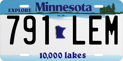 MN license plate 791LEM