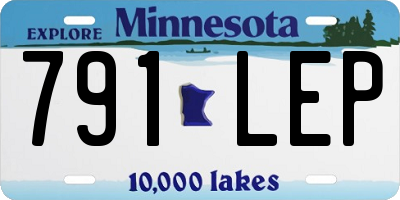 MN license plate 791LEP