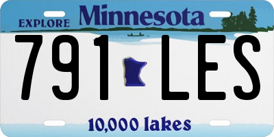 MN license plate 791LES