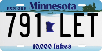 MN license plate 791LET