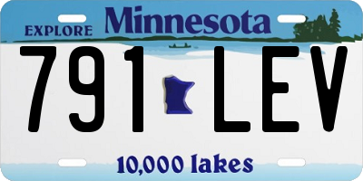 MN license plate 791LEV