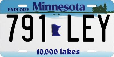 MN license plate 791LEY