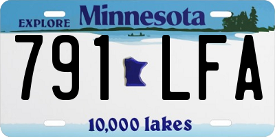 MN license plate 791LFA