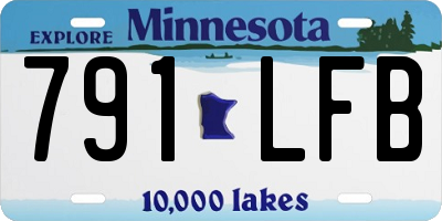 MN license plate 791LFB