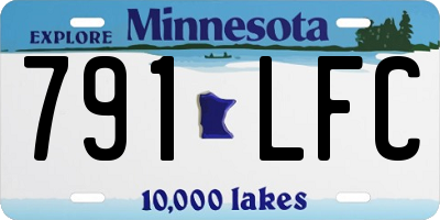 MN license plate 791LFC