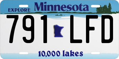 MN license plate 791LFD