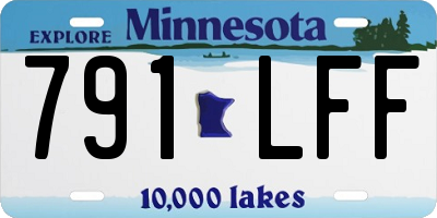 MN license plate 791LFF