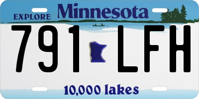 MN license plate 791LFH