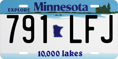 MN license plate 791LFJ