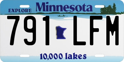 MN license plate 791LFM