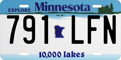 MN license plate 791LFN