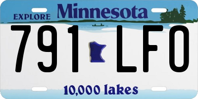 MN license plate 791LFO