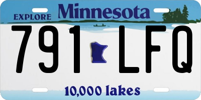 MN license plate 791LFQ