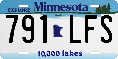 MN license plate 791LFS