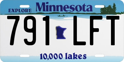 MN license plate 791LFT