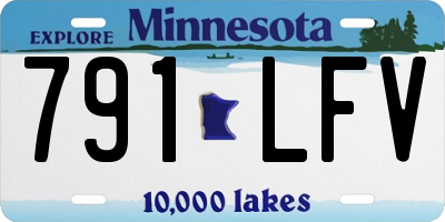 MN license plate 791LFV