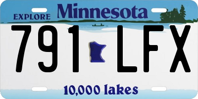 MN license plate 791LFX
