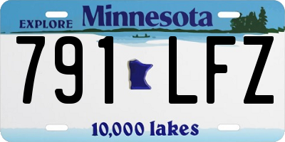 MN license plate 791LFZ
