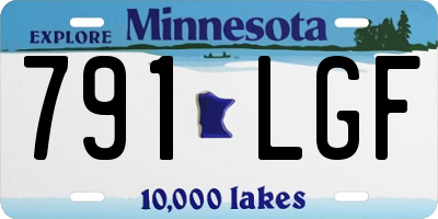 MN license plate 791LGF