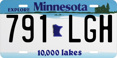 MN license plate 791LGH