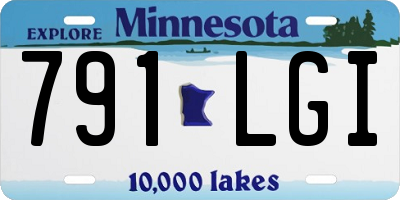 MN license plate 791LGI