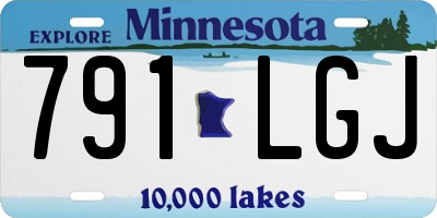 MN license plate 791LGJ