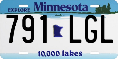 MN license plate 791LGL