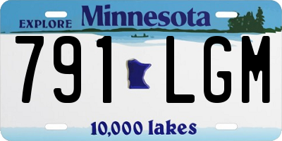 MN license plate 791LGM