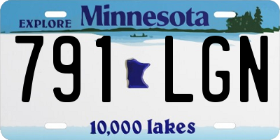 MN license plate 791LGN