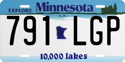 MN license plate 791LGP