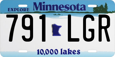MN license plate 791LGR