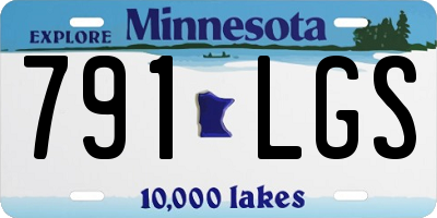 MN license plate 791LGS