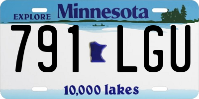 MN license plate 791LGU