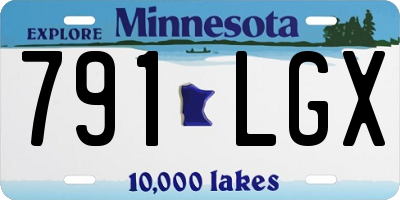 MN license plate 791LGX