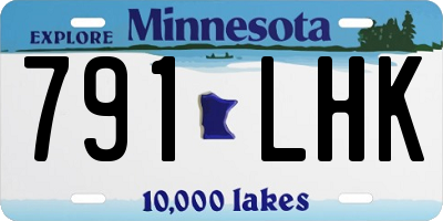 MN license plate 791LHK