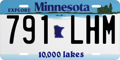 MN license plate 791LHM