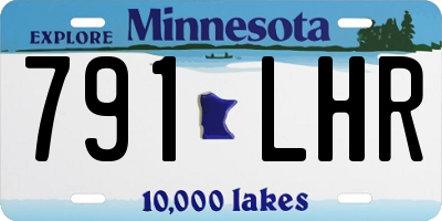 MN license plate 791LHR