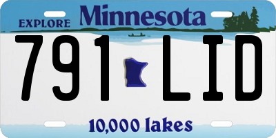 MN license plate 791LID