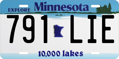 MN license plate 791LIE