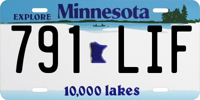 MN license plate 791LIF