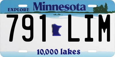 MN license plate 791LIM
