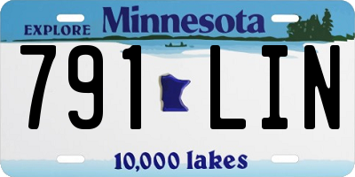 MN license plate 791LIN