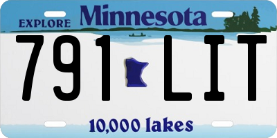 MN license plate 791LIT
